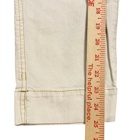 Eileen Fisher Cream Trousers Size Small Pull On Straight Leg Casual Classic - Picture 6 of 7